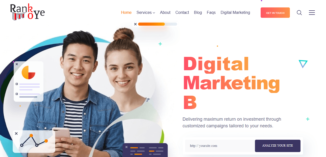 Digital marketing agency WordPress website by Raja Saeed