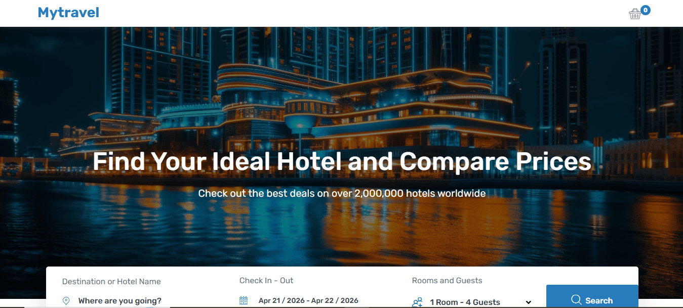 WordPress hotel booking website design by Raja Saeed