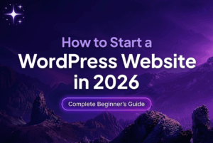 start a WordPress website in 2026